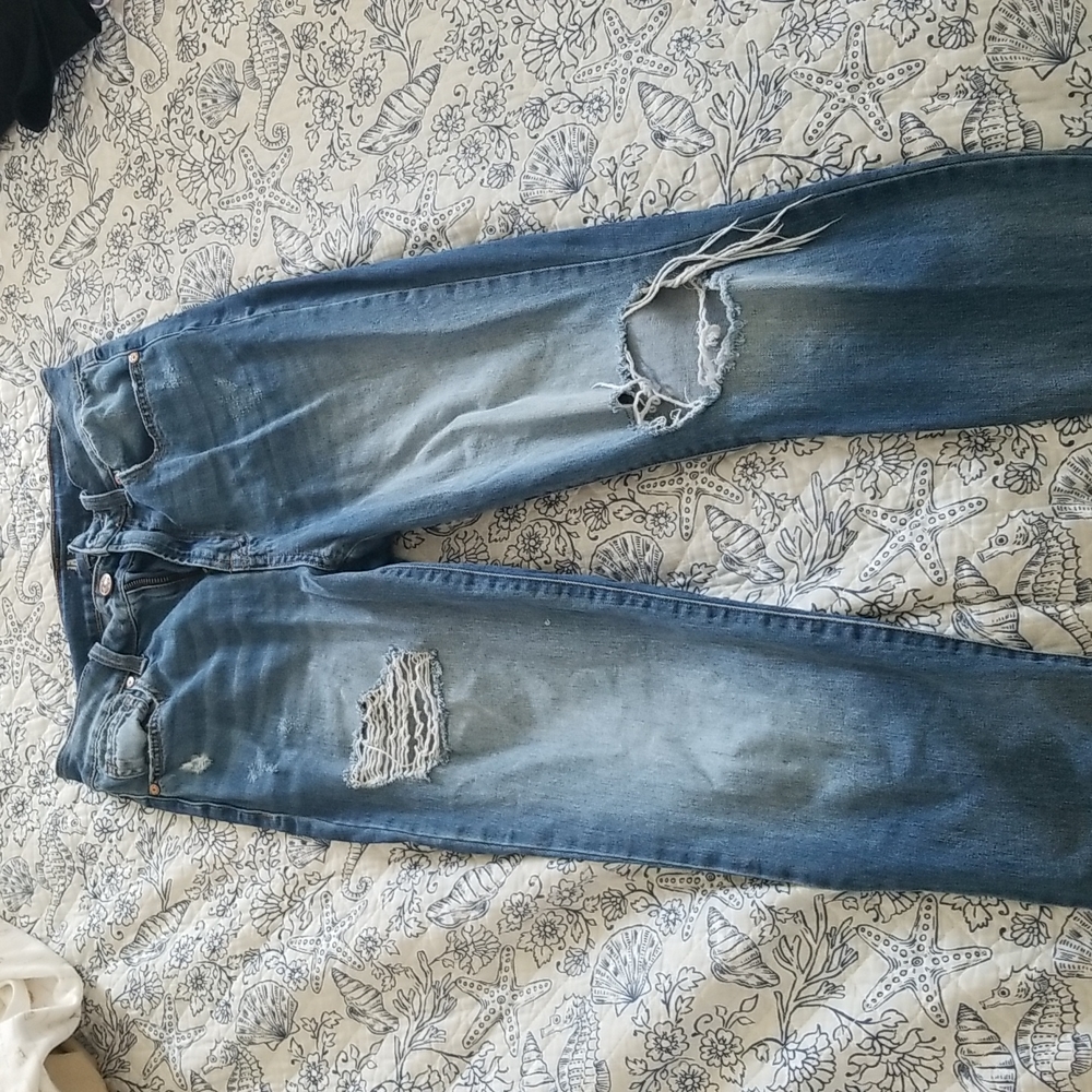 Distressed jeans